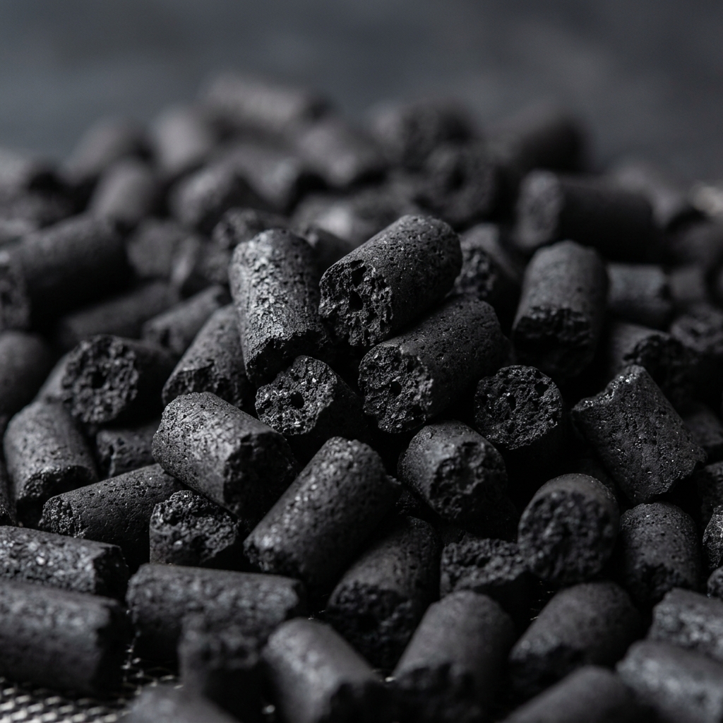 Plan media changeout carbon pellets