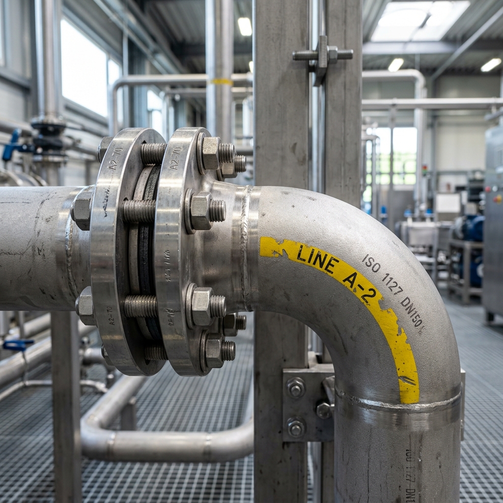 Respond to changes early flanged pipe